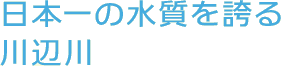 日本一の水質を誇る川辺川